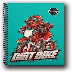 SCRIBY A4 RULED 6 SUBJECT SPIRAL NOTEBOOK - 300pgs